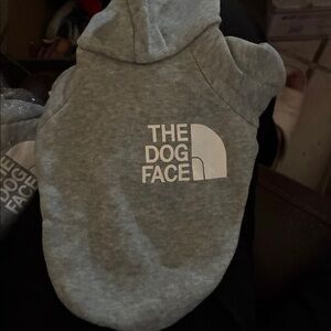 Gray Dog Hoodie with Logo